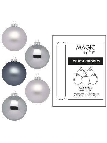 Szürke-Ezüst válogatás 8cm 12 db/cs 15304P812