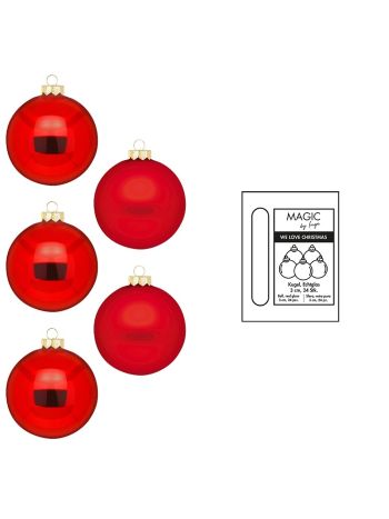 Karácsonyfadísz üveg Merry Red
