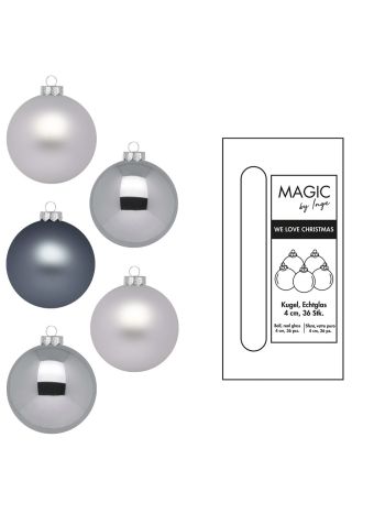 Karácsonyfadísz üveg Hazy Grey