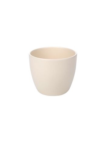 Base kerámia kaspó matt vajszín 15cm