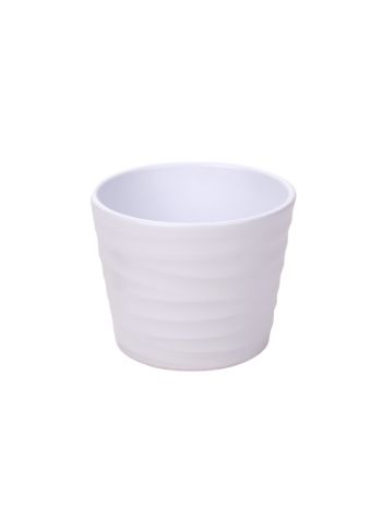 Wave kerámia kaspó matt fehér 19cm