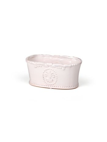 ovális Bourbon kerámia tál fehér 18-5x10-5x8-5cm
