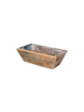 szögletes fa tál antikolt barna 25x14x8cm