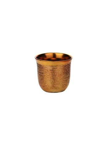 Pekný keramický hrniec zlatý 16-5x14cm