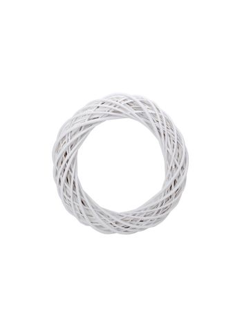 hasított fa és vesszőkoszorúalap fehér 46x9cm