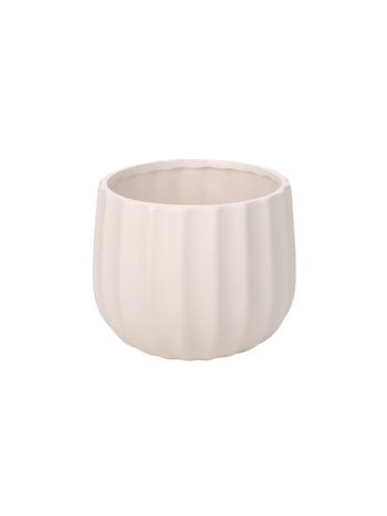 Deco kerámia kaspó matt fehér13-5x12cm