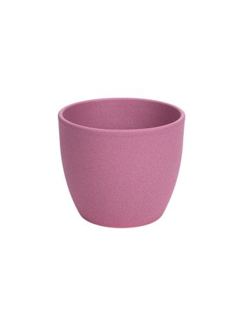Base struktur kerámia kaspó matt rózsaszín 7cm