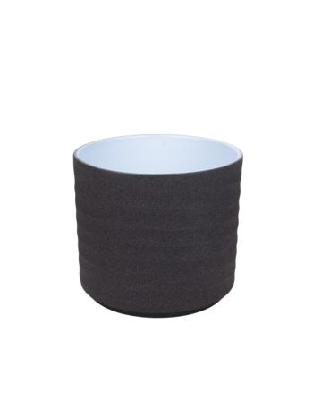 érdes felületű Wave henger kaspó grafit 14cm