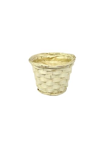 bambusz kaspó fehér 11-5x9cm 12db/csomag