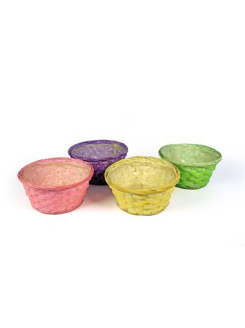 antikolt bambusz tál mix 20x 10cm 8db/csomag sárga-narancs-zöld-pink