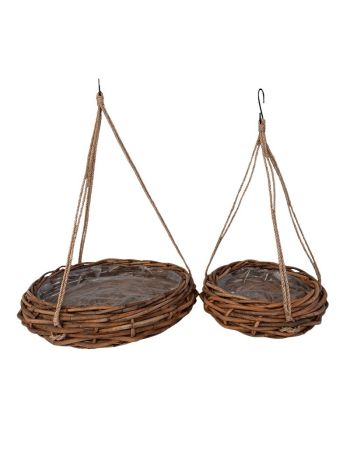 rattan  függőkosár szett vörös