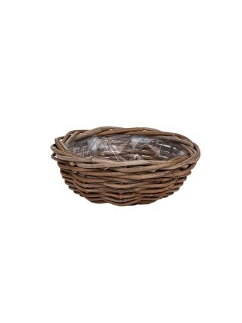 rattan ültetőtál barna 30x12cm