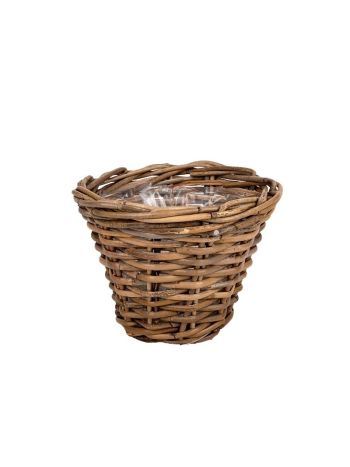 hasított rattan kaspó barna 25x22cm