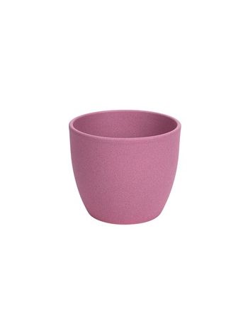 Base struktur kerámia kaspó matt rózsaszín 22cm