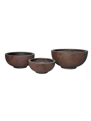 Yukon Rita kompozit ültetőtál rozsdabarna 36x16-5-55x27cm S3