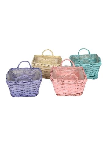 szögletes fonott ültetőtál mix 21x22-5x12cm