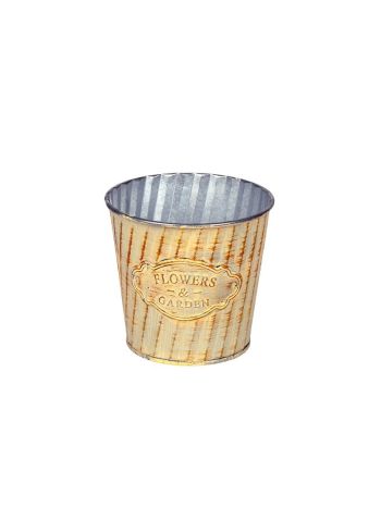 Andretta bádog kaspó krém 11-5x10-5cm