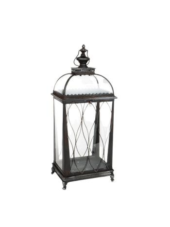 fém lámpás barna 30x22-5x71-5cm