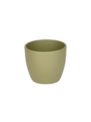 Base kerámia kaspó matt kheki 11cm