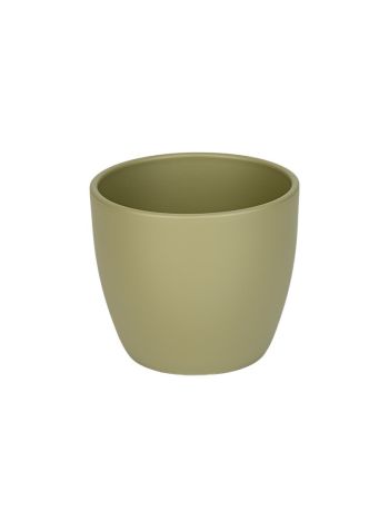 Base kerámia kaspó matt kheki 9cm