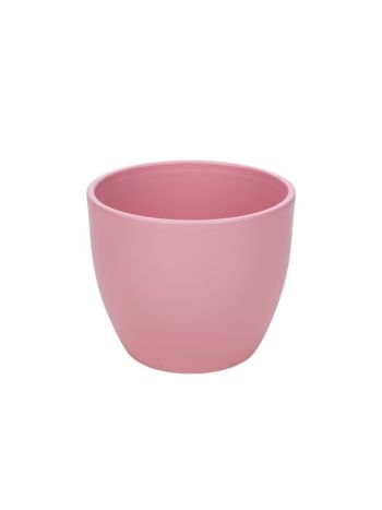 Base kerámia kaspó matt világos rózsaszín 19cm