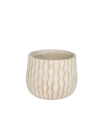 Ripple cement kaspó szürke-arany 10x8cm