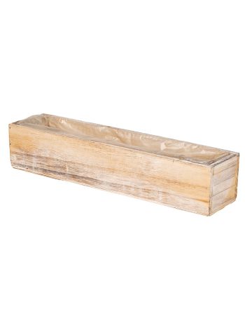 szögletes Aron fa tál antikolt krémszín 32x8x6-5cm