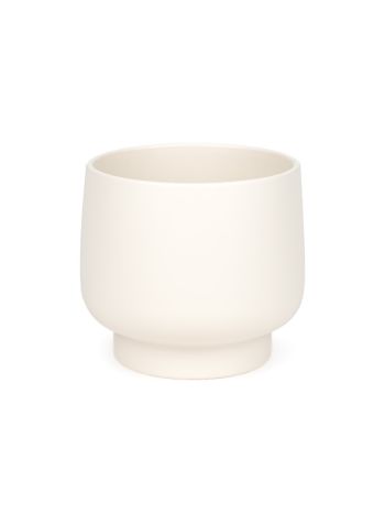 Krug kerámia kaspó antik fehér 12cm