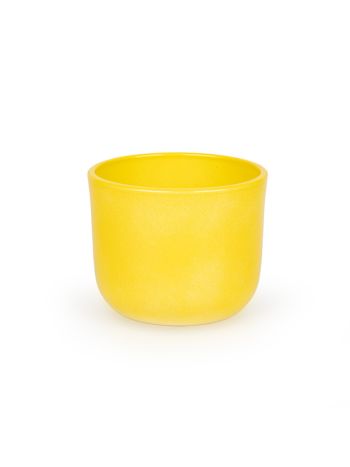 Ronan kerámia kaspó lakozott sárga 14cm