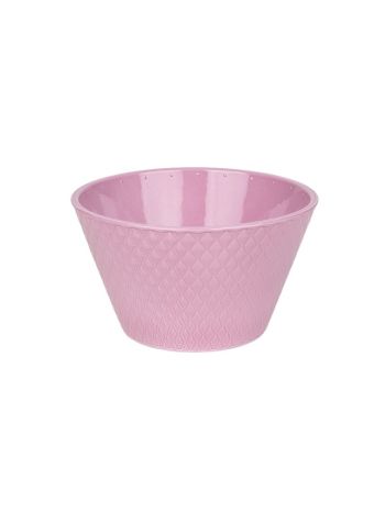 Harlekin kerámia tál fényes antikrózsaszín 18cm