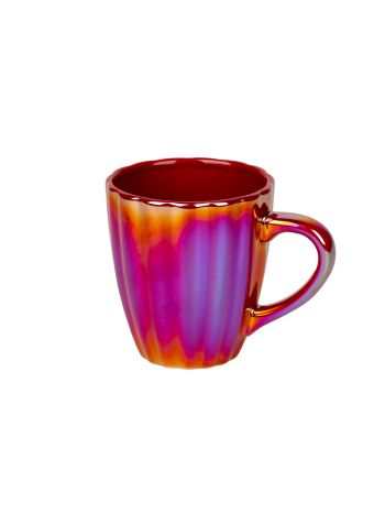 kerámia bögre gyöngyház piros 9x10cm