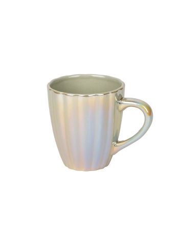 kerámia bögre gyöngyház mentazöld 9x10cm