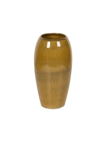 Saxon kerámia váza olivazöld 30x61cm