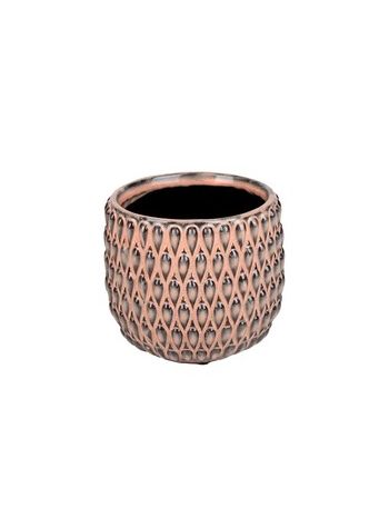 Gemma kerámia kaspó rózsaszín-barna 13x13cm