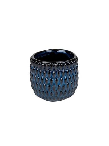 Gemma kerámia kaspó sötétkék 13x13cm