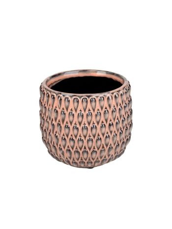 Gemma kerámia kaspó rózsaszín-barna 11x10-5cm