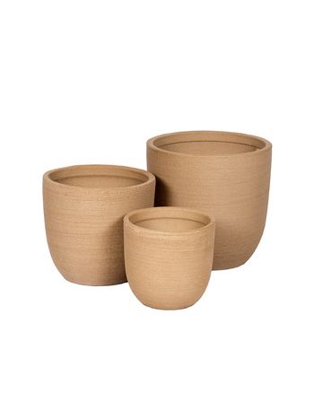 Peyton Vase kerámia növénytartó szett szürke 22x21-34x32cm