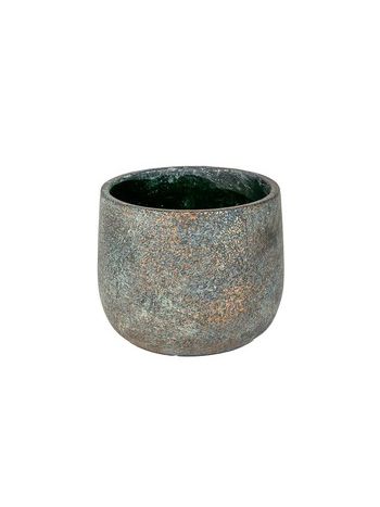 Silas beton kaspó antikolt bronz 21-8x17-5cm