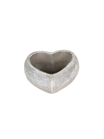 Darcy szív alakú cement tál antikolt szürke 16-5x16x7cm