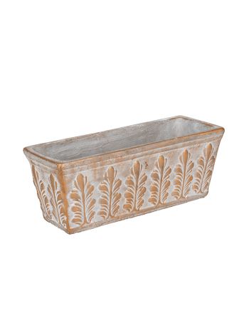 Amber szögletes cement tál szürke-arany 25x8-5x9-5cm