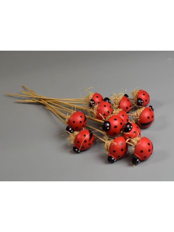 Betűző katica 3-5x2-5cm piros