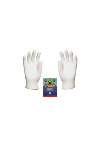 Kesztyű Gumírozott Fehér eng-297 (12/gy_240/#)