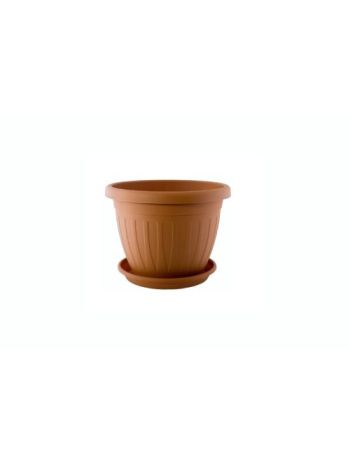 Virágcserép+Alátét Venecia 14cm Terra (24/#_4200/rkl)