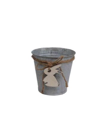 Bádog Kaspó Logóval 140-B-416/M - D16.5*15H*D12cm (90/#)