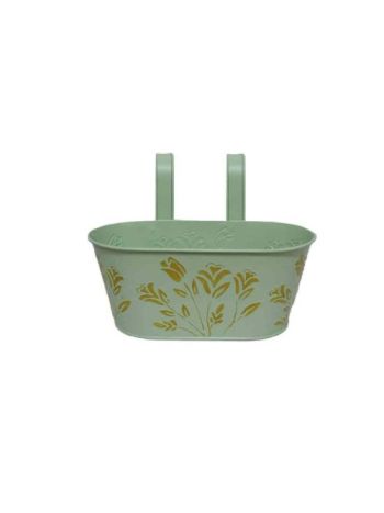 Bádog Kaspó Ovális Akasztós 140-B-516 - (26*14)*11H*(21*11)cm (30/#)