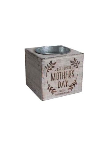 Mécsestartó Anyáknapi 140-W-555 - (13*13)*12Hcm Cink Belső:D10.5*10H*D8cm (45/#)