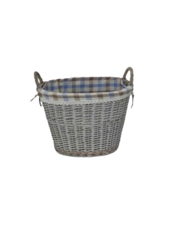 Vessző Szennyestartó Kerek Textiles 43*32cm 68-SZT-41 (6/#)