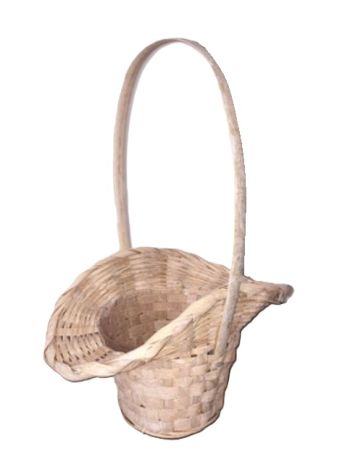 Bambusz Flor. Antikolt Fehér 66-54-A/W - 22*17*H13/30cm (8/gy_72/#)