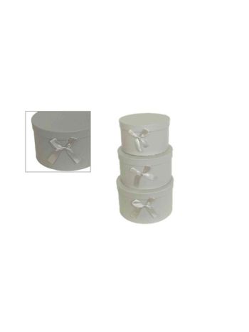 Ajándék-Virág Papírdoboz Szett/3 100-25/SZÜRKE - D15*H8cm (24/#)
