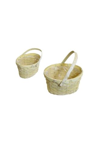 Fonott Kosár Citrom Színű Ovális Lf 66-25-A/CITROM - 19*16*H11/21cm (150/#)